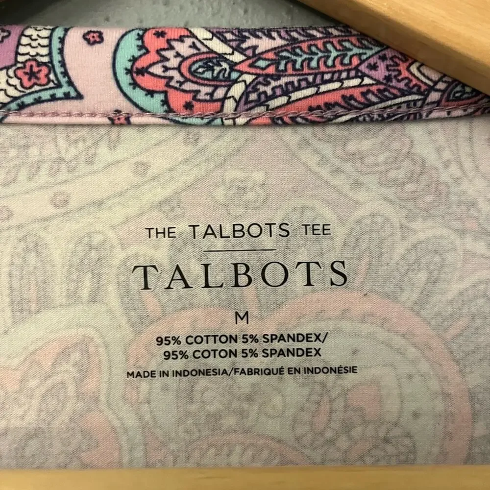 Talbots Paisley T-Shirt - Picture 2 of 2